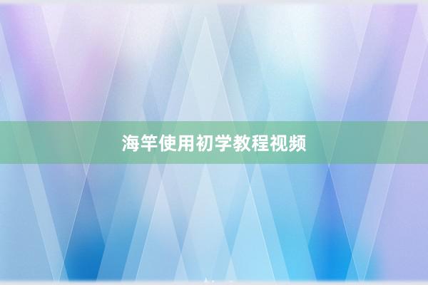 海竿使用初学教程视频