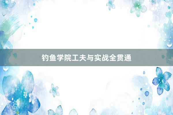 钓鱼学院工夫与实战全贯通